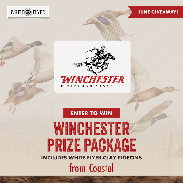 JUNE GIVEAWAY ENTER TO WIN WINCHESTER PRIZE PACKAGE INCLUDES WHITE FLYER CLAY PIGEONS from Coastal