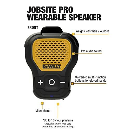 DeWALT Jobsite Pro Wearable Bluetooth Speaker - Coastal Farm