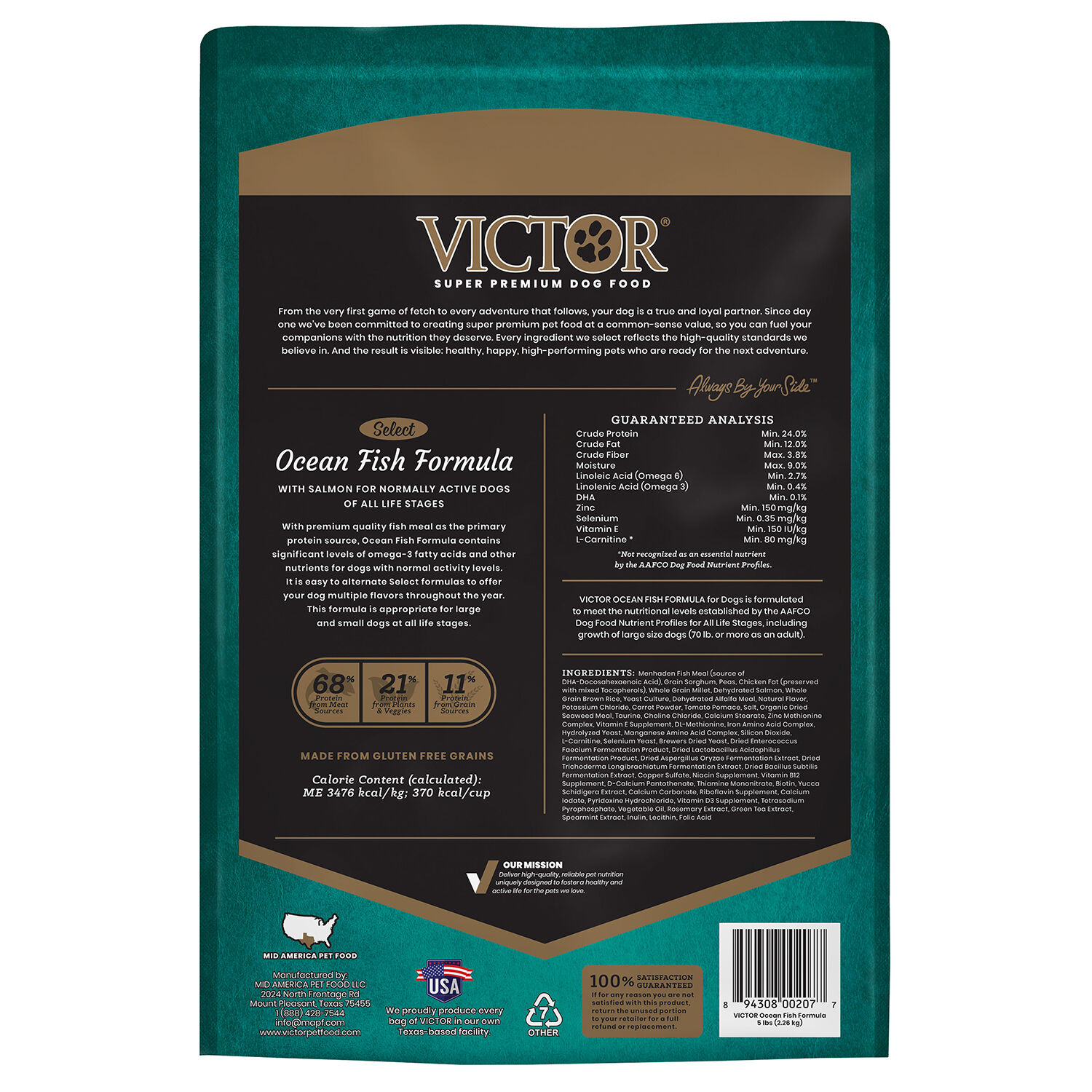 Victor Select Ocean Fish Formula Dry Dog Food 5 Lb Bag