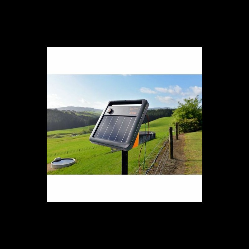 Case of 4, S100 Portable Solar Electric Fence Chargers Gallagher Fence
