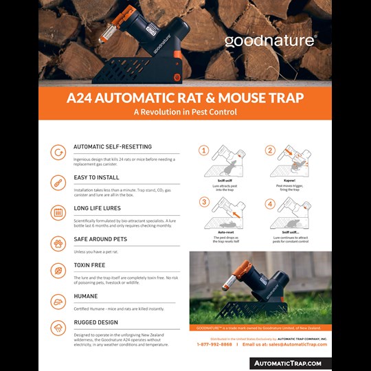 The CO2 Powered A24 Mousetrap by Goodnatured. Automatic Trap Company. 