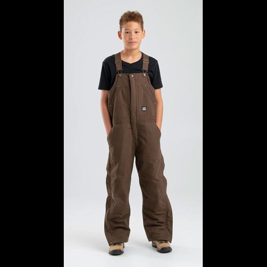 Youth Softstone Insulated Bib Overall in Bark - Outerwear