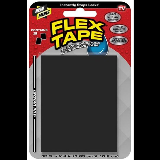 Flex Seal Family of Products Flex Tape Clear 4 in. x 5 ft. Strong Rubberized Waterproof Tape (4-Piece)
