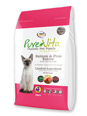 PureVita Grain Free Salmon and Peas Entree 6.6 lb Bag Dry Cat