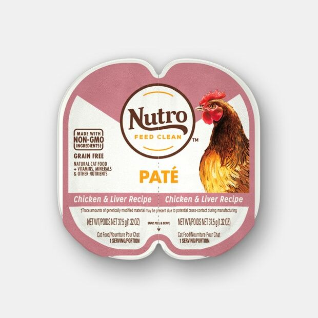 Nutro Grain Free Pate Chicken Liver Flavor Wet Cat Food 2.6 Oz