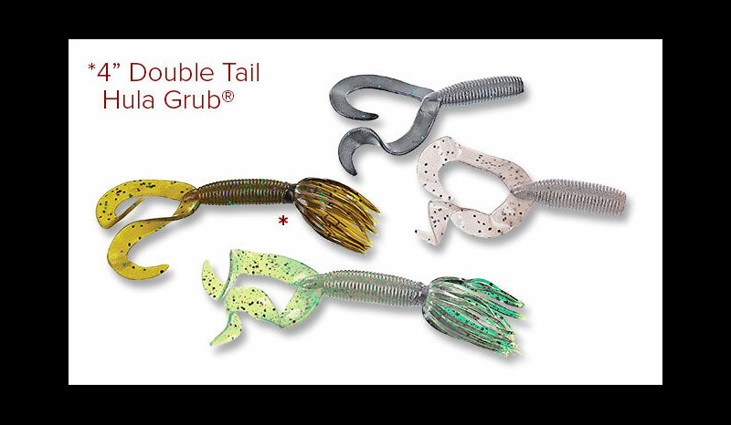 Double Tail 4 Hula Grubs by Gary Yamamoto