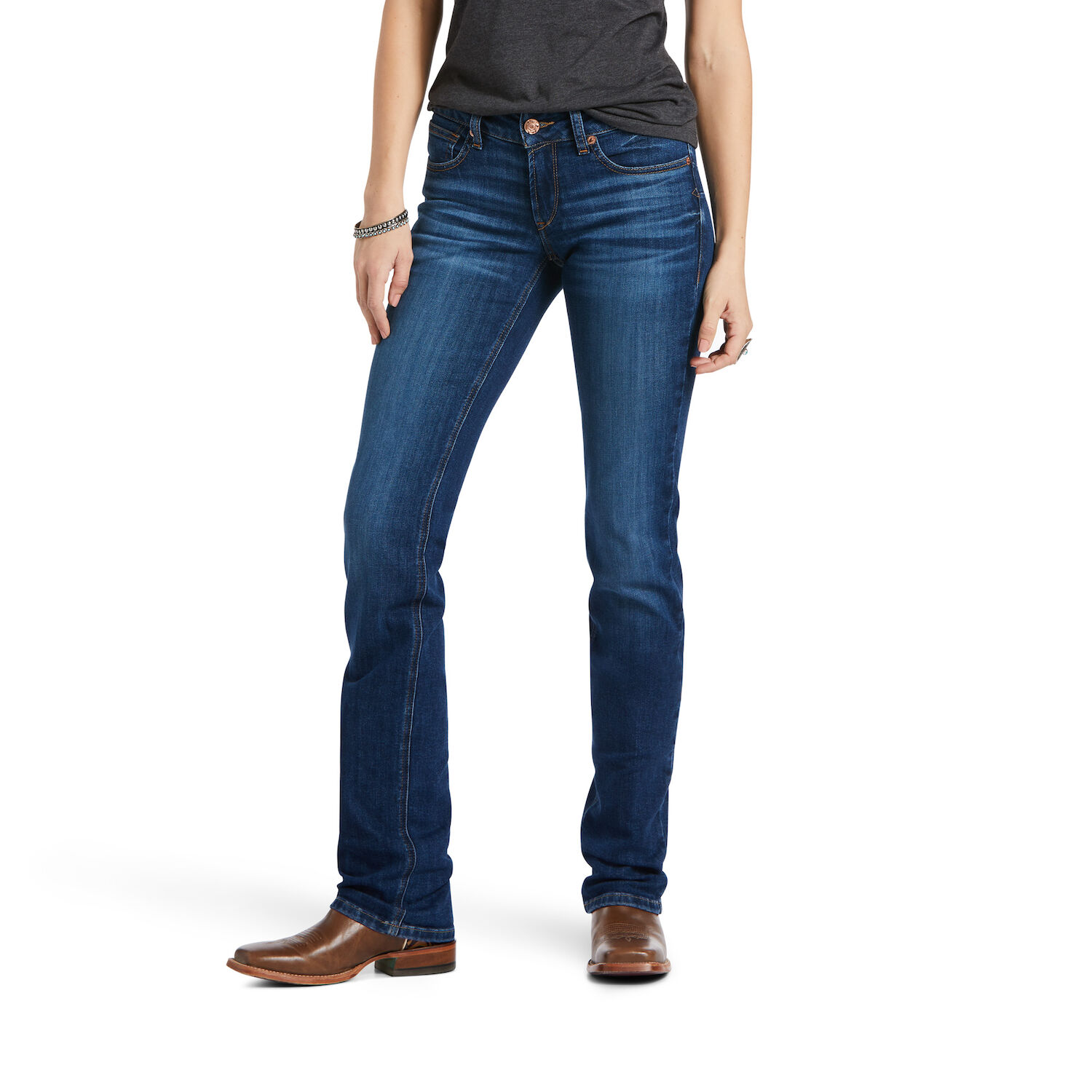 Ariat Women's R.E.A.L. Mid Rise Candace Straight Jean in Portland ...