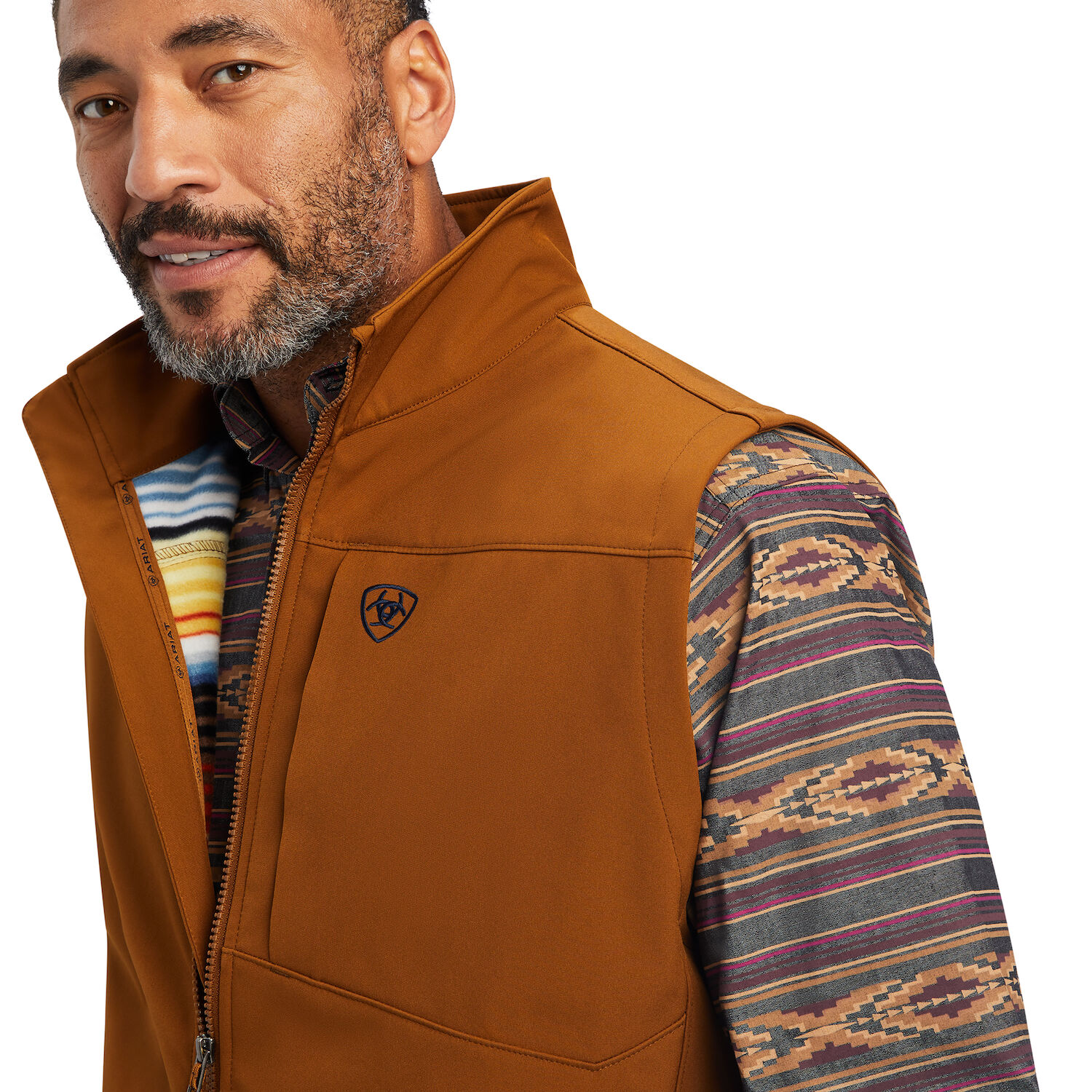 Ariat Men s Logo 2.0 Softshell Vest in Chestnut Outerwear