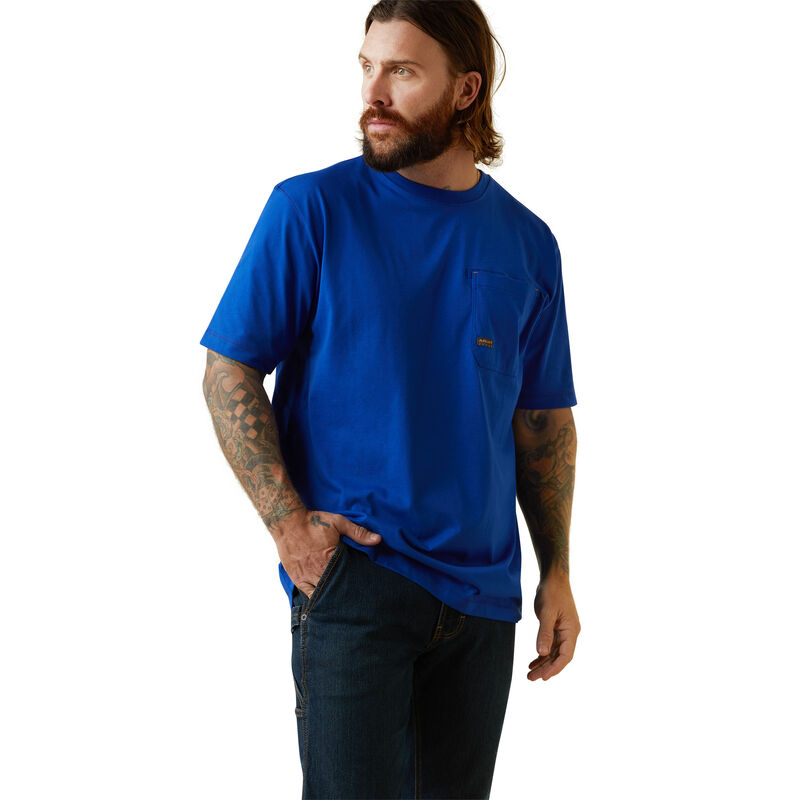 Men's Rebar Workman Born For This T-Shirt in Blue - Shirts | Ariat