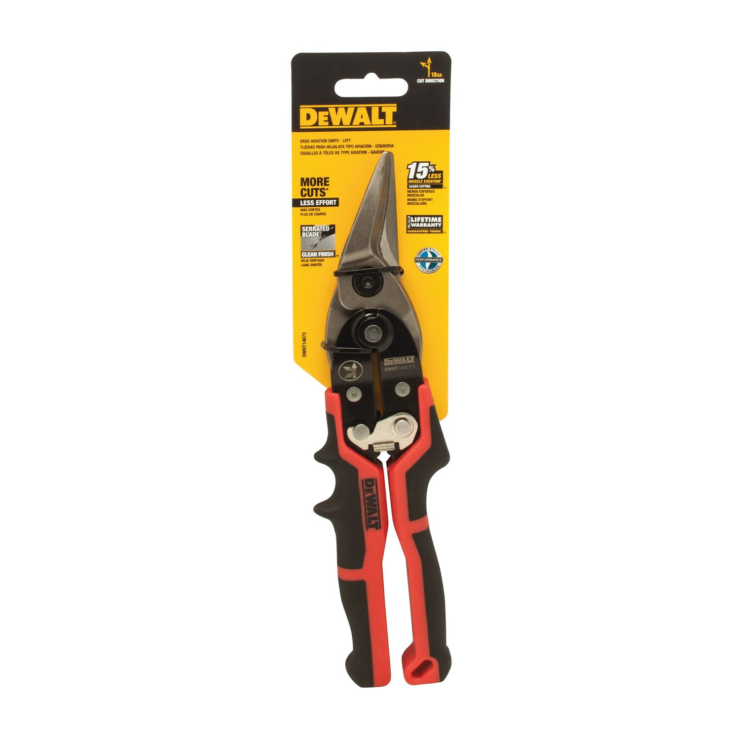 Left Cut Ergo Aviation Snip Hand Tools DeWALT Coastal Country