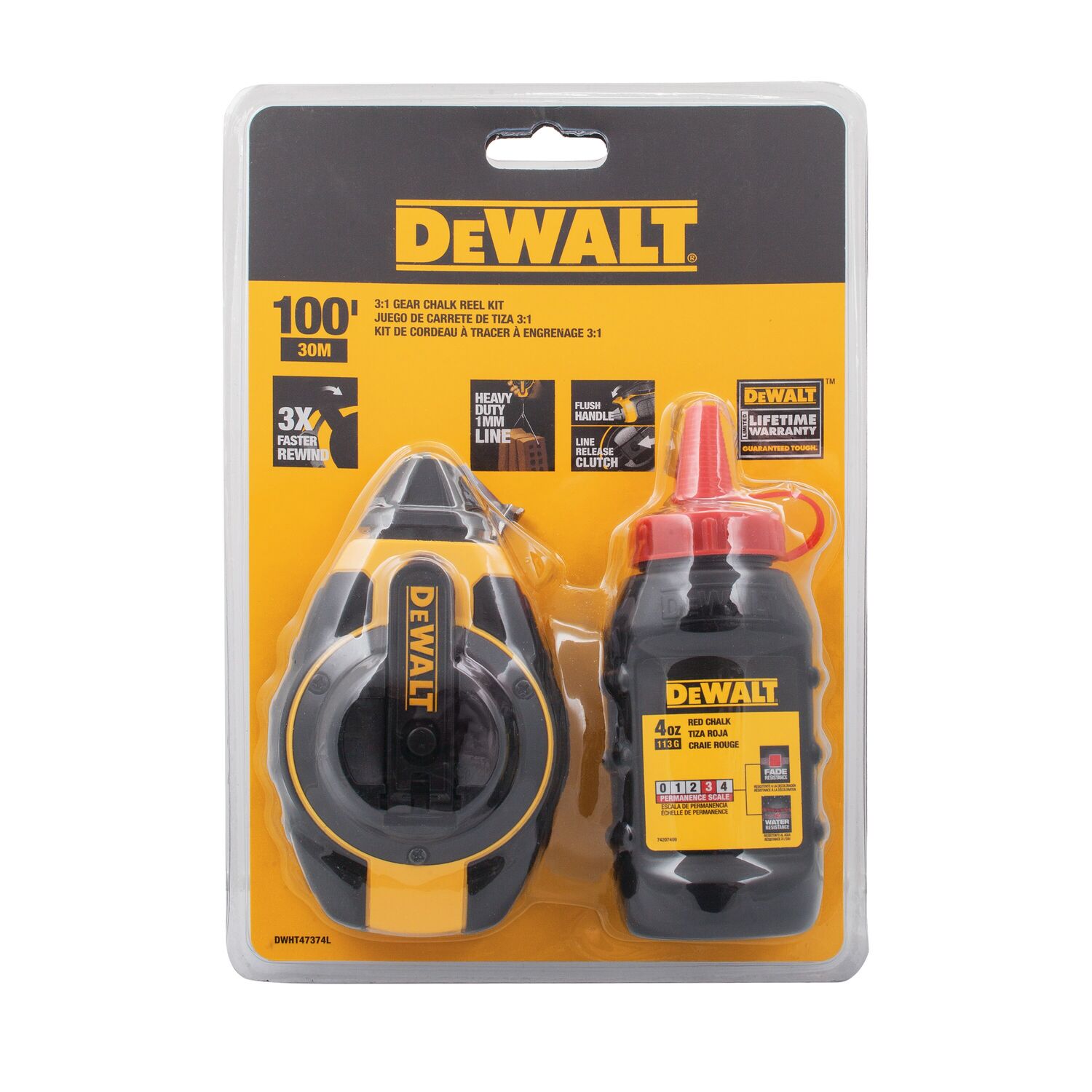 3 1 Chalk Reel With Red Chalk Hand Tools DeWALT Coastal Country