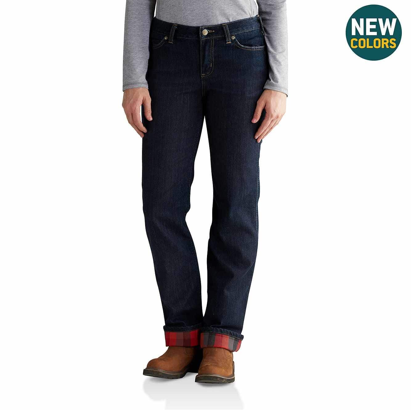 Carhartt Relaxed Fit Flannel Lined Jeans - Canal — Dave's New York