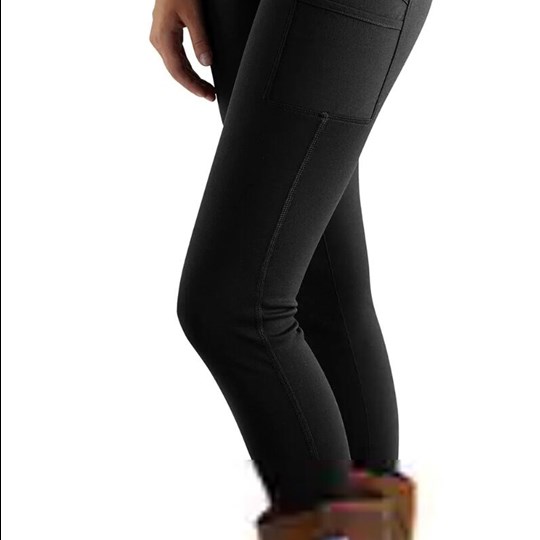 WOMEN'S CARHARTT FORCE FITTED MIDWEIGHT BLACK UTILITY LEGGING