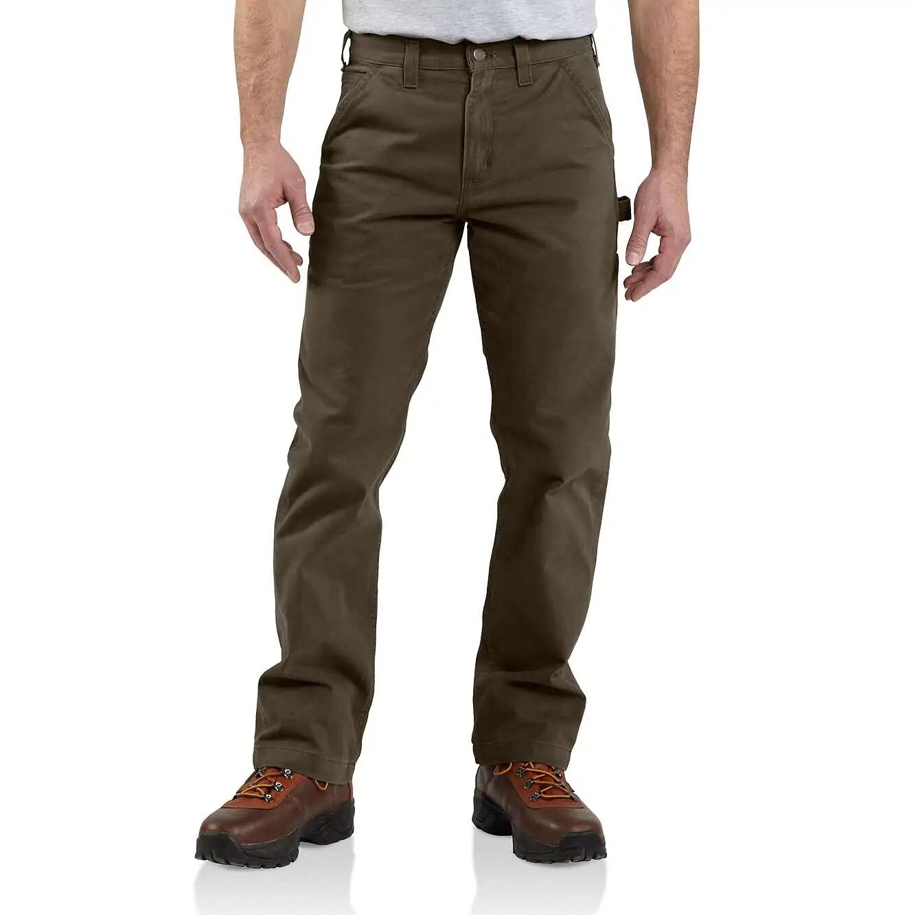 Men's Washed Twill Relaxed Fit Work Pant in Dark Coffee - Pants ...