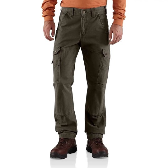 Men's Relaxed Fit Ripstop Cargo Pants Cotton Multi-Pockets Straight Leg  Work Utility Hiking Work Pants Sport Outdoor Lightweight Open Bottom  Trousers 