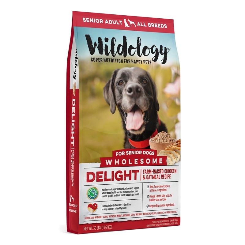 Delight Senior Chicken Oatmeal Recipe Dry Dog Food 30 Lb Dog