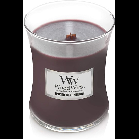 Spiced Blackberry Hourglass WoodWick Candle, Medium - Home Decor, WoodWick